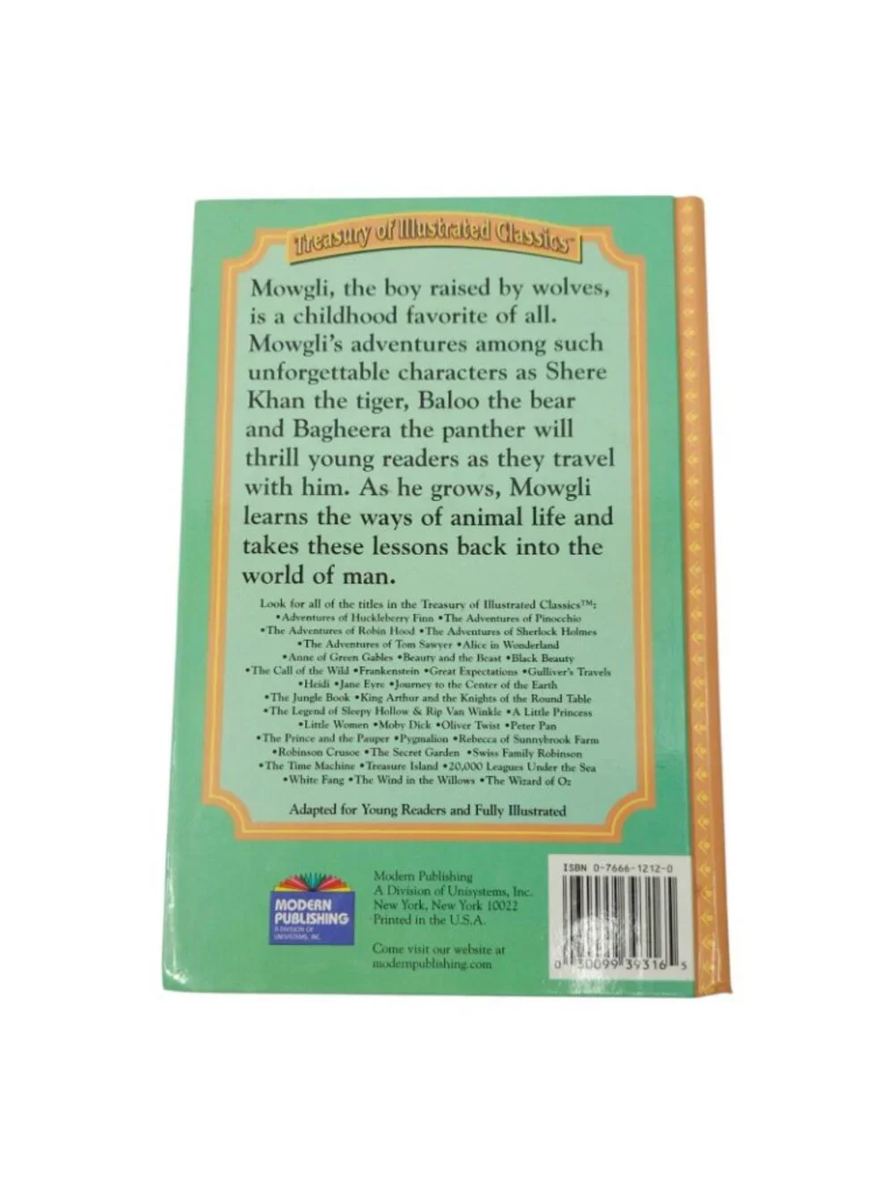 Treasury of Illustrated Classics The Jungle Book Hardcover Rudyard Kipling Kids